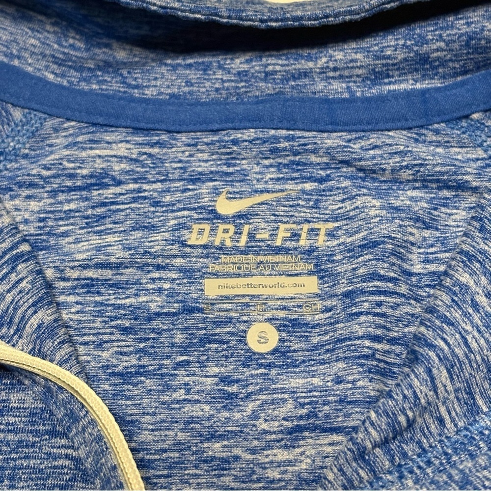 Nike Women's Heathered Blue Quarter-Zip Sweatshirt - Picture 6 of 12